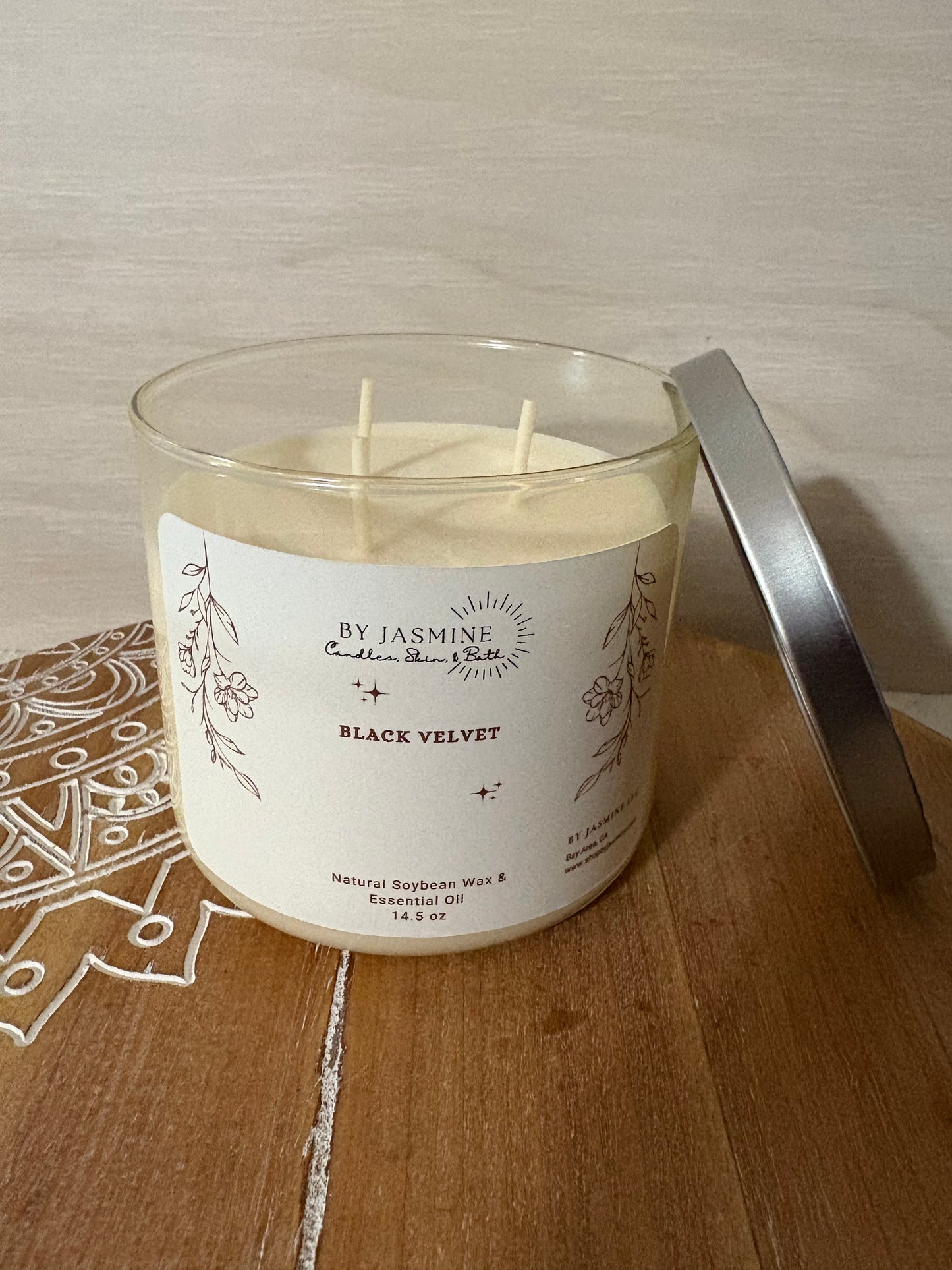 Black Velvet 3 Wick Candle